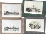 ALG27 Ships in camouflage painting in the port of Alger, Algeria, spring of 1918, batch of 4 photos