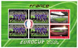 ST. VINCENT 2008 - Fotbal, Franta la Euro 2008 / colita MNH, Nestampilat