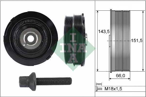 INA 544 0069 20 Set fulie, arbore cotit