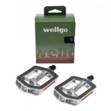 Set 2 pedale Wellgo din aluminiu cu insertii antiderapante pentru bicicleta, fil... Cod:AWR0084