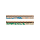 Rigla, lemn 100% FSC, 17 cm, diverse motive, seria GREENline