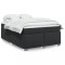vidaXL Pat box spring cu saltea, negru, 160x200 cm, piele ecologică 3285217