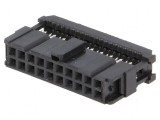 Conector IDC mufă mamă 20 PIN pentru cablu bandă 1,27mm, TE Connectivity