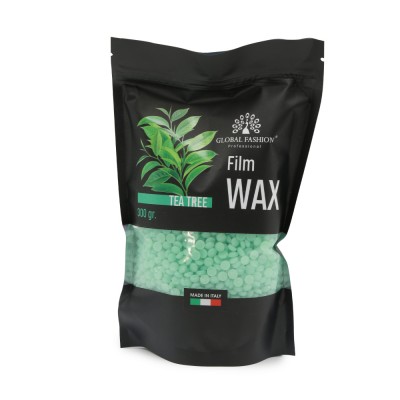 Ceară pentru epilare Film Wax Global Fashion, 300 gr, Tea Tree foto