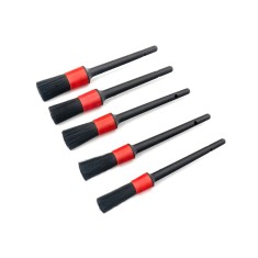 Set 5 Pensule Profesionale Detailing Auto - Interior Exterior, Peri Sintetici Anti-Zgarieturi