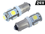 Bec Vision T4w Ba9s 24v 5x 5050 Smd Led, Alb, 2 Buc 58930