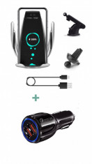 Smart Sensor, Incarcator Wireless Auto 10W +Fast Car Chargers 9v,ORIGINAL S5 foto