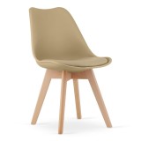 Scaun bucatarie/living, Artool, Mark, PP, lemn, bej, 49x52x82 cm