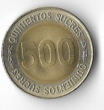 Moneda 500 sucres 1997 - Ecuador