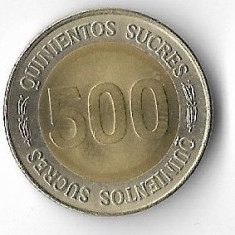 Moneda 500 sucres 1997 - Ecuador
