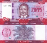 Liberia 50 Dollars 2022 UNC Bancnota Africa Ne流通lată