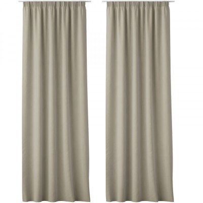 Set 2 Draperii Lola cu rejansa Jemidi, 140 x 250 cm, Bej, Poliester, 55308.11.02 foto