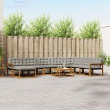vidaXL Set de canapele de exterior 9 pcs Gri natural și deschis 3369762