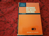 MECANIQUE DES MILIEUX CONTINUS , TOME I PAR L . SEDOV , 1975 RF11/2, Mircea Ganga