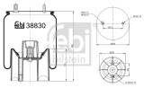 FEBI BILSTEIN 38830 Burduf, suspensie pneumatica