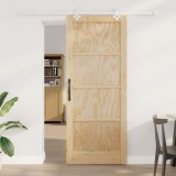 Ușa Glisantă cu Set de Accesorii 86x211 cm Lemn Solid din Pin