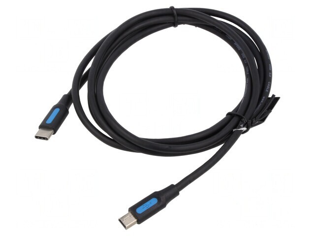 Cablu USB 2.0 USB B mini la USB C 1,5m Negru