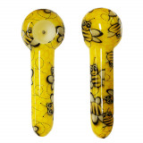 Pipa sticla, Urban Crew, Yellow Bee, 13cm