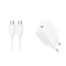 Incarcator de retea Joyroom JR-TCF20, 20W, USB-C, alb, cu cablu USB-C 1m