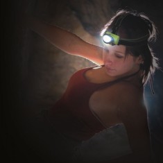 Lanternă Cap LED, 220 Lumens, Reglabilă, Verde Lime/Negru, 7x4x5cm