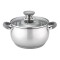 Cratita din inox Bohmann, 16 cm, 1.6 l, capac sticla termorezistenta, baza 5 straturi, manere nituite