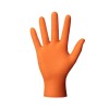 Set 50 Manusi Nitril Mercator PowerGrip Portocaliu L, Textura Diamant, Groase, Rezistente, Protectie Chimica