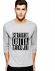 Bluza barbati gri cu text negru - Straight Outta Targu Jiu - S, THEICONIC