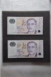 Bancnotă 2 dolari Singapore (SGD) (2 bucăți)