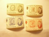 Serie Guernsey 1971 - Personalitati - Th.de la Rue , 4 valori