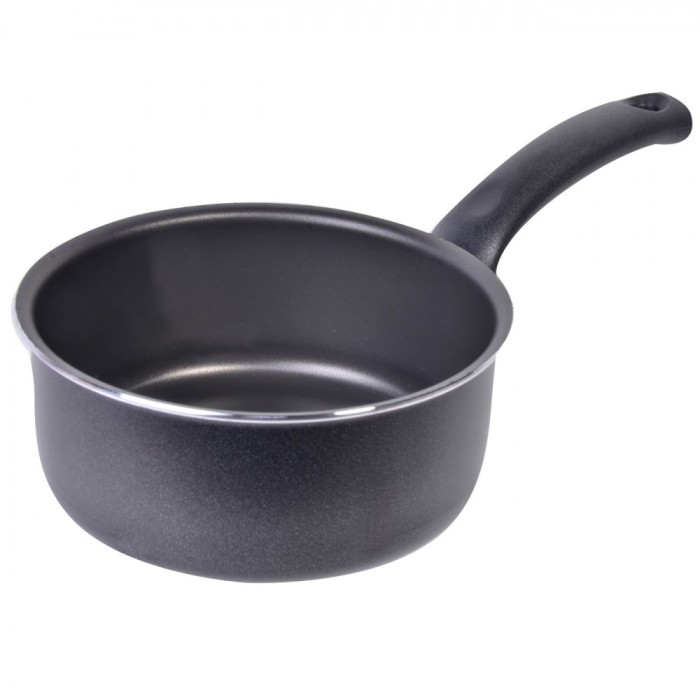 Cratită Teflon Antiaderentă, Diametru 16cm, Potrivită pentru Plită Electrică și Gaz, Negru