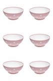 Set boluri, 6 piese, 750 ml, Plastic, Roz crin