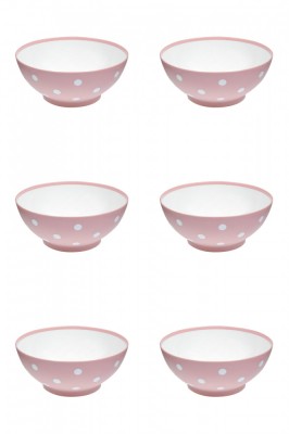 Set boluri, 6 piese, 750 ml, Plastic, Roz crin foto