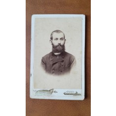 Fotografie tip CDV, militar sfarsit de secol XIX