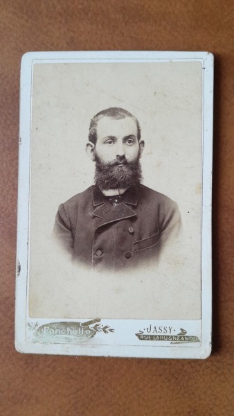 Fotografie tip CDV, militar sfarsit de secol XIX