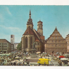 SG10- Carte Postala-Germania, Stuttgart, Sriftkirche, Circulata