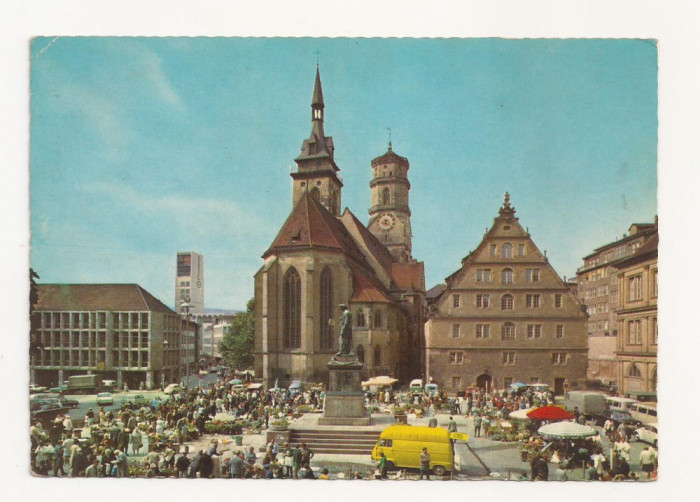 SG10- Carte Postala-Germania, Stuttgart, Sriftkirche, Circulata