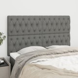 VidaXL Tăblii de pat, 4 buc, gri &icirc;nchis, 72x5x78/88 cm, textil