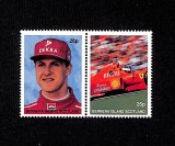 Pereche timbre Bernera Island Scotland &ndash; Michael Schumacher &amp; Ferrari Formula 1, neștampilate (MNH) -A69