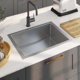 VidaXL Chiuvetă de bucătărie lucrată manual, oțel inoxidabil