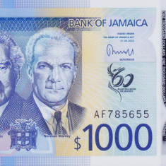 Bancnota Jamaica 1.000 Dolari 2022 - P99 UNC ( polimer, comemorativa )