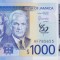 Bancnota Jamaica 1.000 Dolari 2022 - P99 UNC ( polimer, comemorativa - vezi descriere )