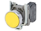 Comutator Apăsare 22mm 1 NO Galben XB4BA51