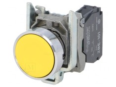 Comutator Apăsare 22mm 1 NO Galben XB4BA51
