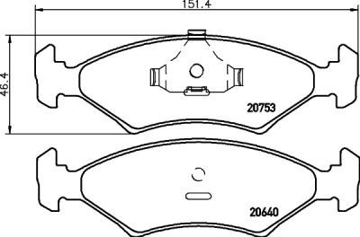Placute frana fata Ford Fiesta 4 (Ja, Jb), 08.1995-09.2002, marca SRLine S70-0428 foto