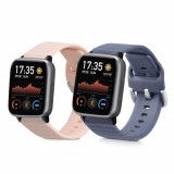 Set 2 curele pentru Willful Smartwatch/Fitnesstracker, Kwmobile, Roz/Albastru, Silicon, 56230.03