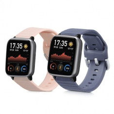 Set 2 curele pentru Willful Smartwatch/Fitnesstracker, Kwmobile, Roz/Albastru, Silicon, 56230.03 foto