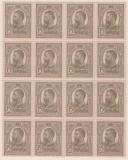 RO-184-ROMANIA 1909-TIPOGRAFIATE-L:p 63F-bloc de 16 timbre nestampilate MNH