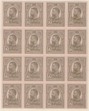 RO-184-ROMANIA 1909-TIPOGRAFIATE-L:p 63F-bloc de 16 timbre nestampilate MNH, Nestampilat