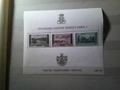 3 Blocuri dantelate Romania 1939 Inzestrarea Armatei , defecte in descriere