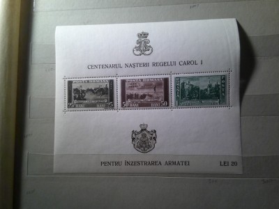 3 Blocuri dantelate Romania 1939 Inzestrarea Armatei , defecte in descriere foto